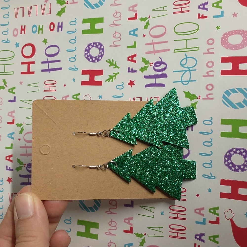 Christmas Tree Earrings Brand New